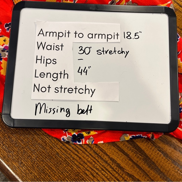 Anthropology Sleeveless Floral Red midi Dress size 8 - Picture 9 of 13